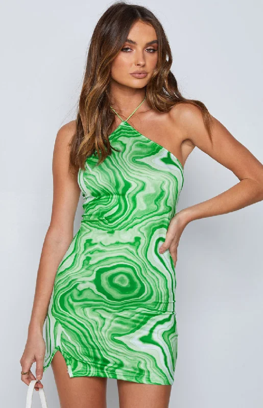 Women's Long-Sleeve DressesKendall Swirl Mini Dress Green