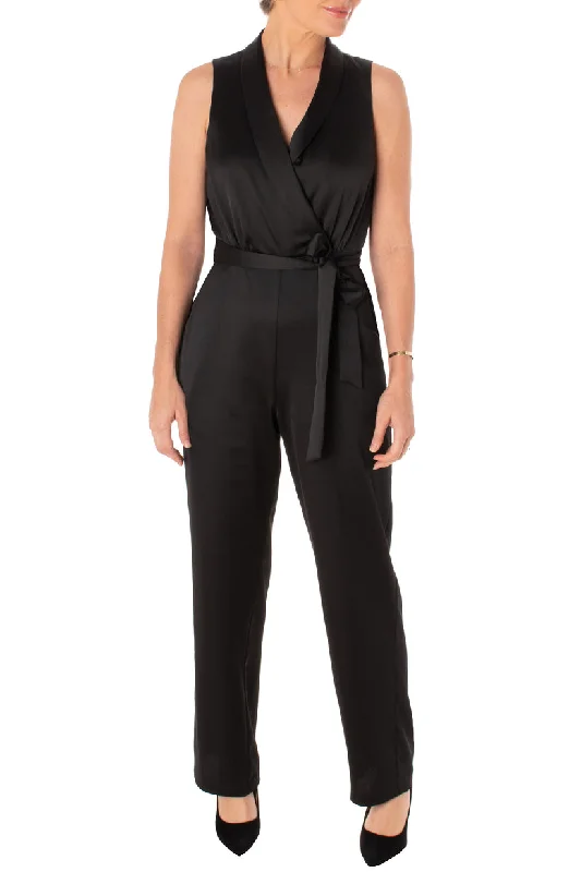 Women's Jumpsuits with Boat NeckTaylor 3082M Long Evening Formal Jumpsuit