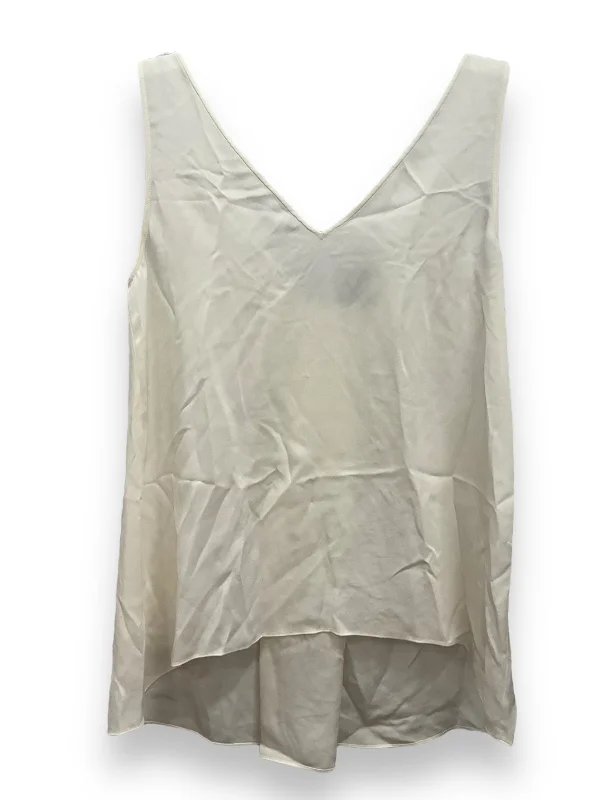 Women's Blouse with Mandarin CollarCream Blouse Sleeveless Theory, Size M