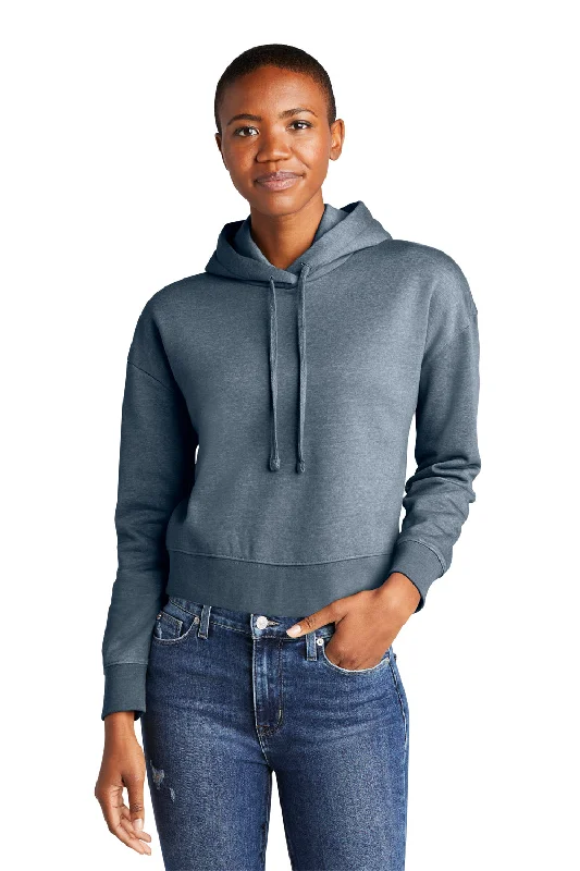 Women's Hooded Sweatshirts with Bamboo LiningDistrict Womens V.I.T. Fleece Hooded Sweatshirt Hoodie - Heather Flint Blue