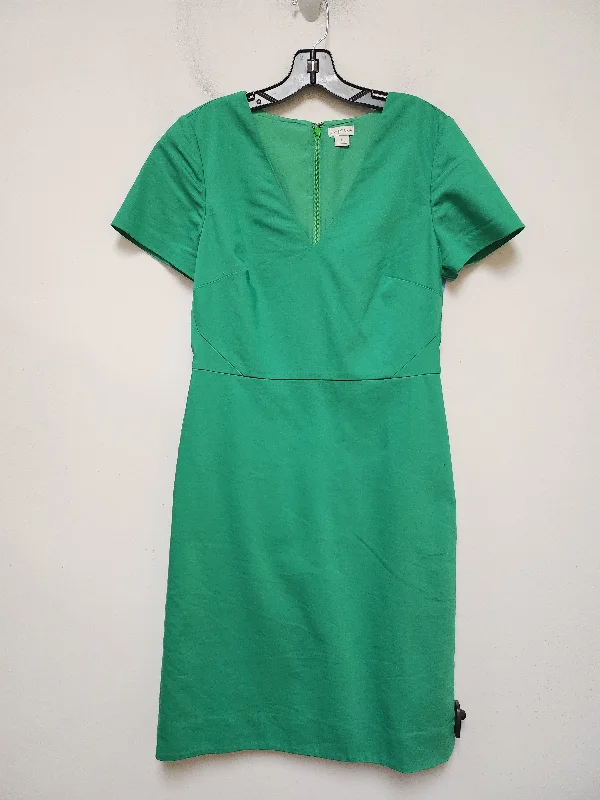 Women's Shawl Collar DressesDress Casual Midi By J. Crew In Green, Size: M