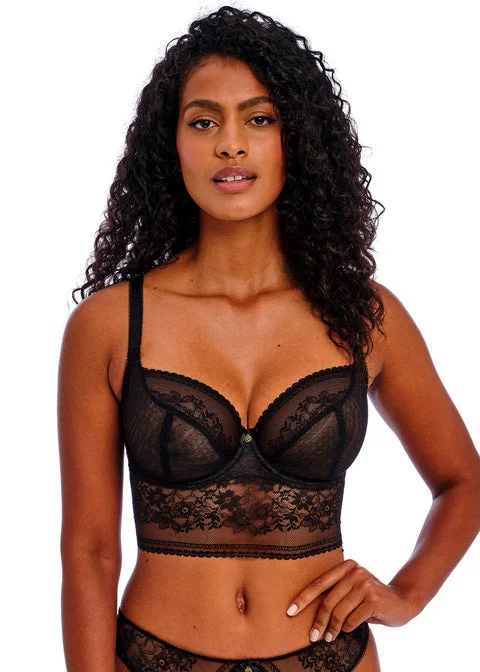 minimizer bra for reduction in bust sizeSydnie Black Uw Longline Bra