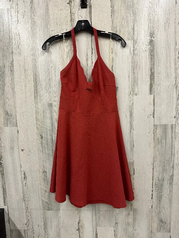 Women's Low Collar DressesRed Dress Casual Short Miami, Size S