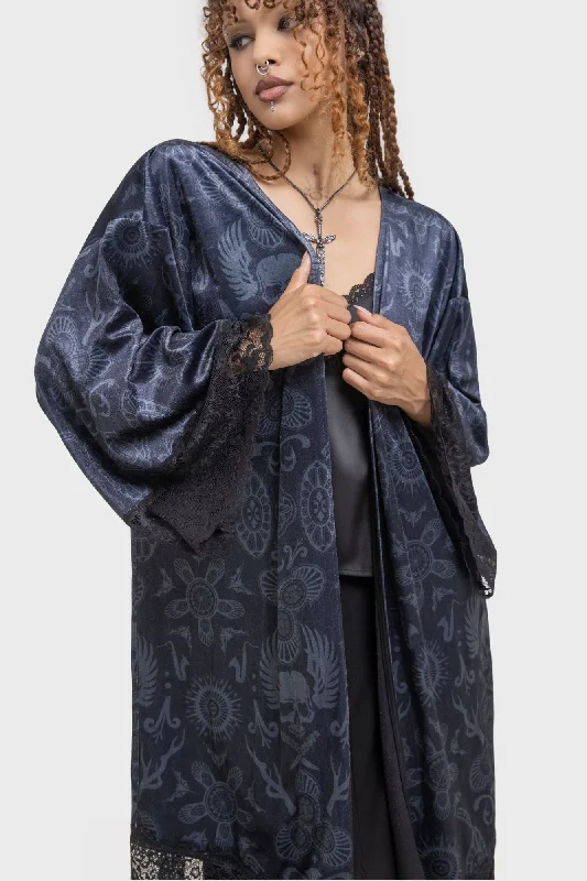 Women's Blouse with Shawl CollarHalf Vamp Kimono