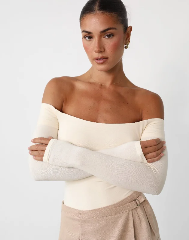 Women's Blouse with Bell SleevesIris Bodysuit (Cream)