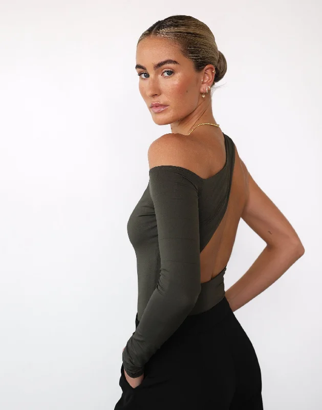 Women's Blouse for WeddingNico Bodysuit (Burnt Olive)