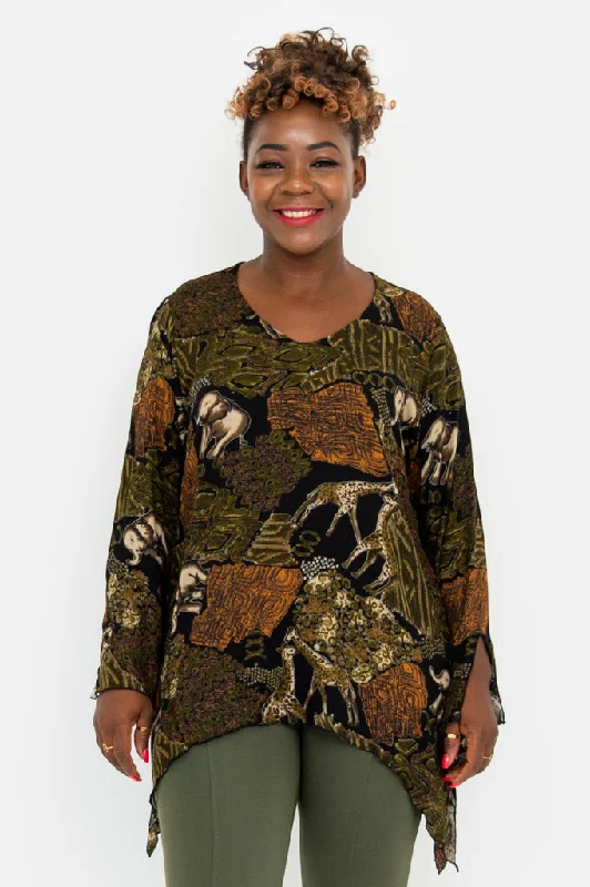 Women's Blouse for PartyDorothy Top, Elephant